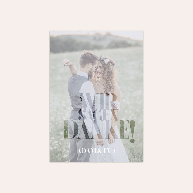 Danksagungskarte Hochzeit - Das große Wort