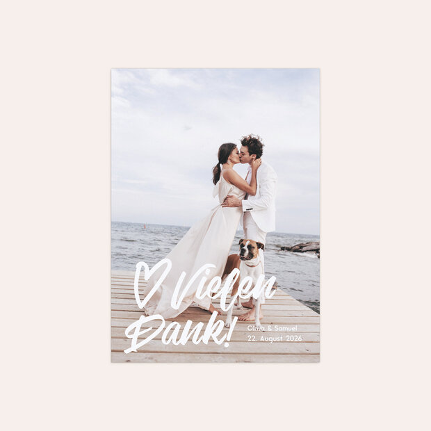 Danksagungskarte Hochzeit - Großes Ereignis