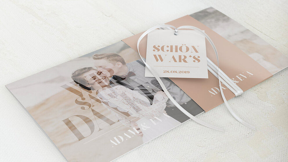 Danksagungskarte Hochzeit Das Grosse Wort Detail