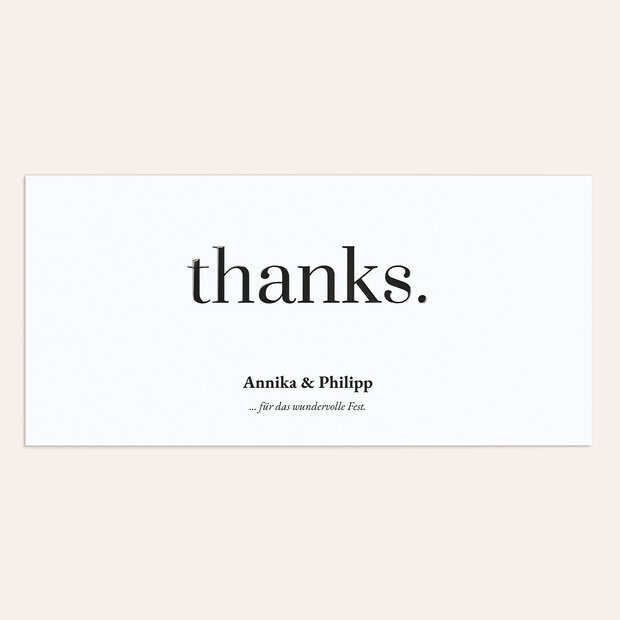 Danksagungskarte Hochzeit - Yes, I will