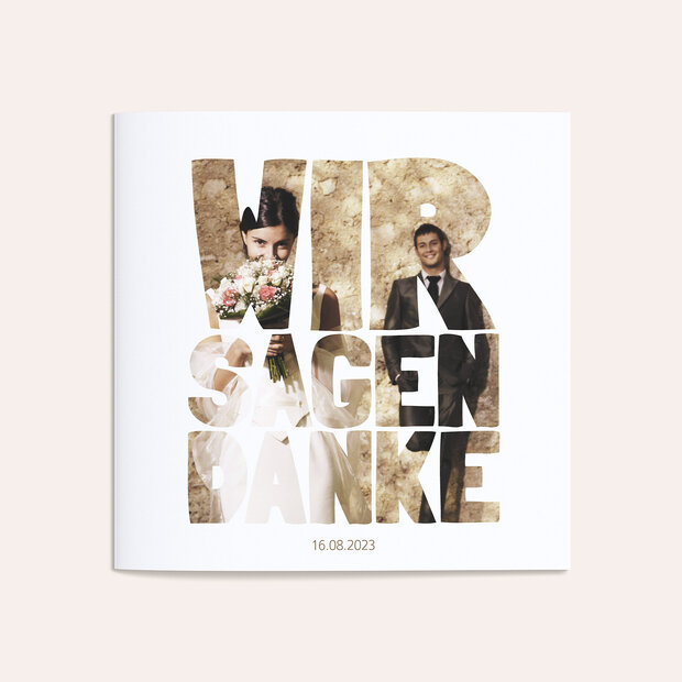 Danksagungskarte Hochzeit - Liebe durch und durch