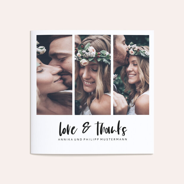 Danksagungskarte Hochzeit - Love & Joy