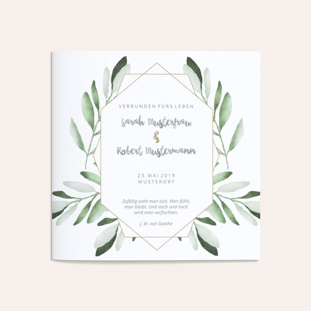 Danksagungskarte Hochzeit - Edles Grün