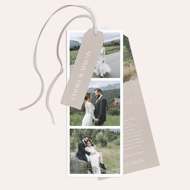 Danksagungskarte Hochzeit - Zauber der Leidenschaft