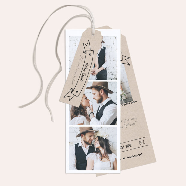 Danksagungskarte Hochzeit - Kraftpapier