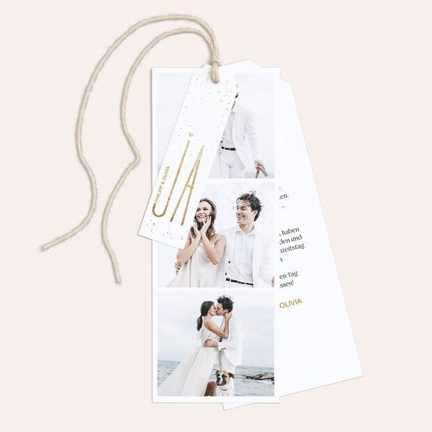 Danksagungskarte Hochzeit - Goldsturm