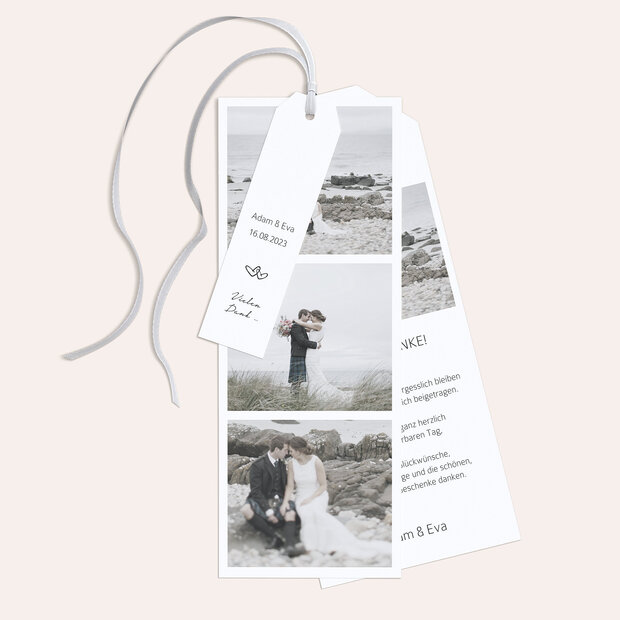Danksagungskarte Hochzeit - Herzklopfen