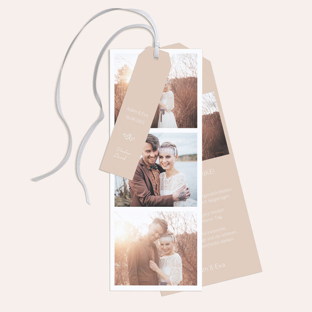 Danksagungskarte Hochzeit - Herzklopfen