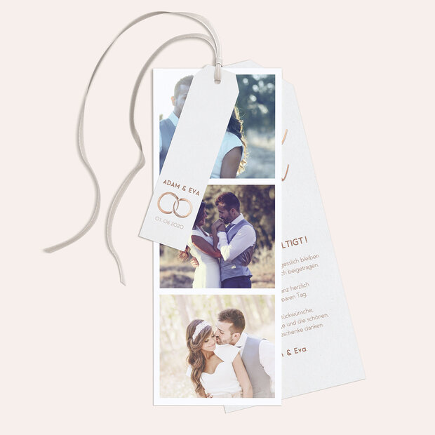 Danksagungskarte Hochzeit - Edles Ja