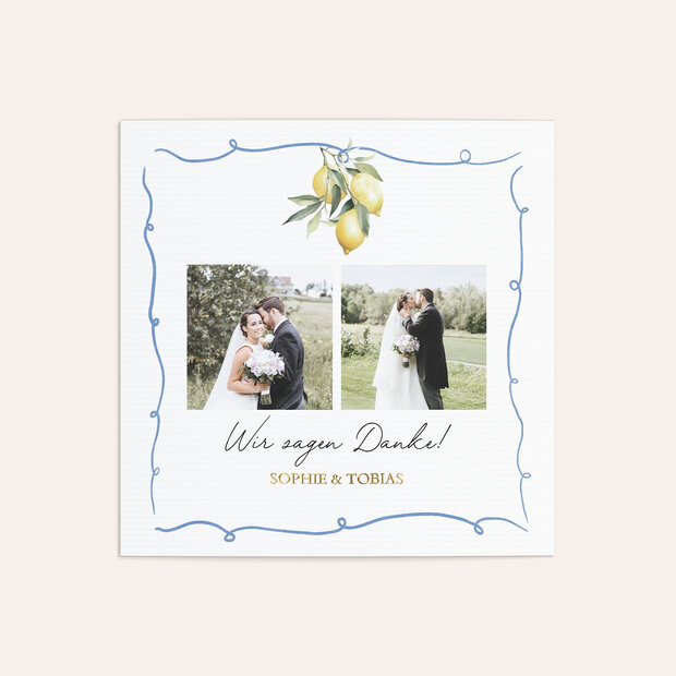 Danksagungskarte Hochzeit - Limoni