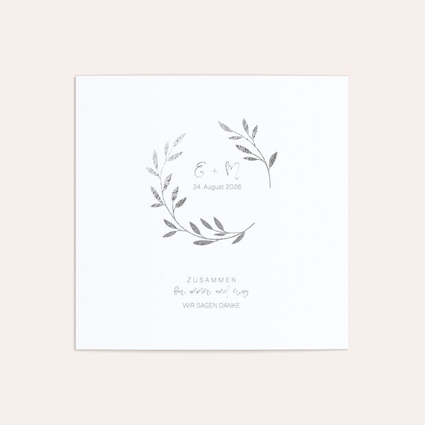 Danksagungskarte Hochzeit - Zweiglein