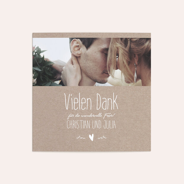 Danksagungskarte Hochzeit - Rustique