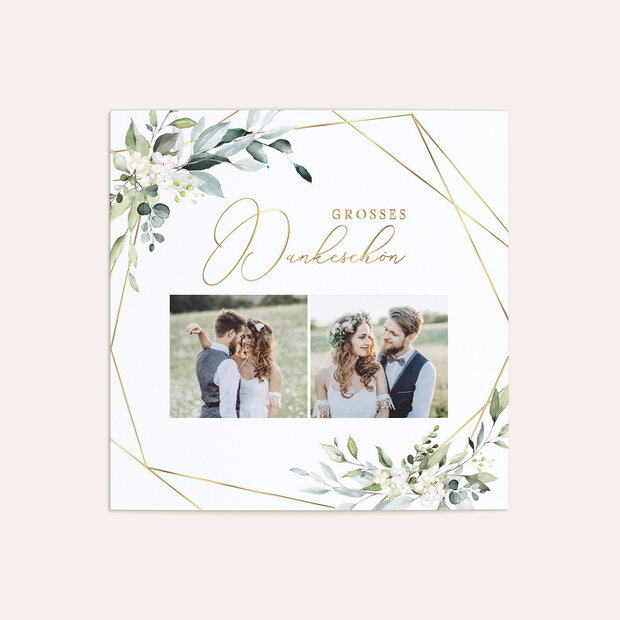 Danksagungskarte Hochzeit - Tender Florals