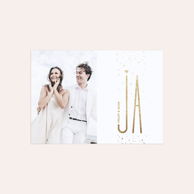 Danksagungskarte Hochzeit - Goldsturm