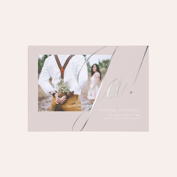 Danksagungskarte Hochzeit - Glitterfunken