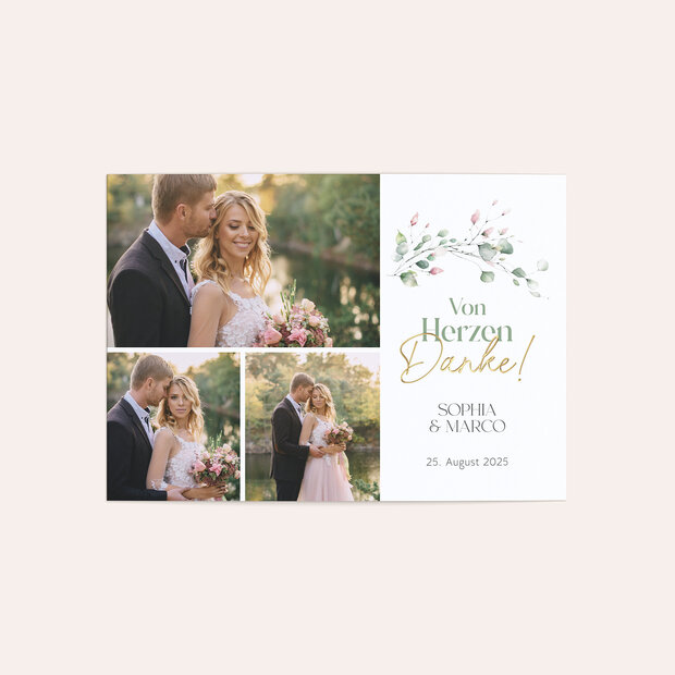 Danksagungskarte Hochzeit - Liebster Gruß