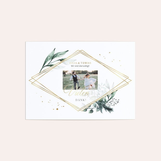 Danksagungskarte Hochzeit - Junges Glück