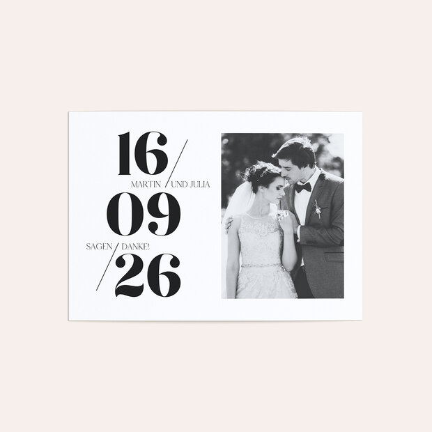 Danksagungskarte Hochzeit - Diem