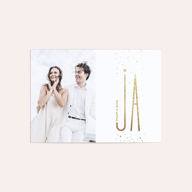 Danksagungskarte Hochzeit - Goldsturm