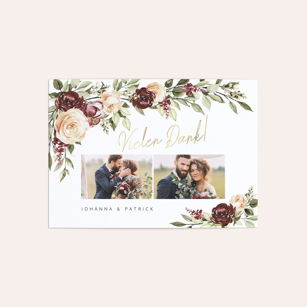 Danksagungskarte Hochzeit - Zarte Rhapsody