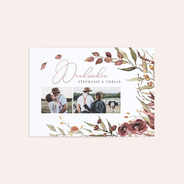Danksagungskarte Hochzeit - Herbstlicher Traum