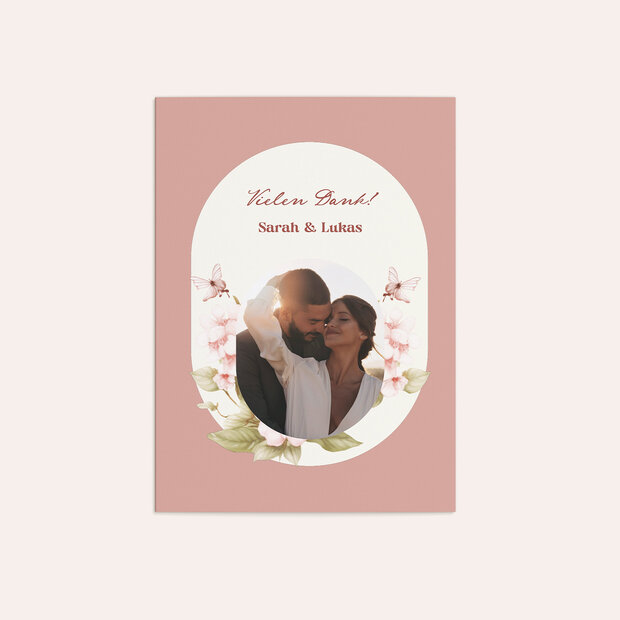 Danksagungskarte Hochzeit - Happy Love Birds