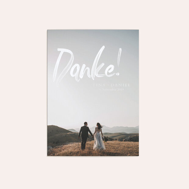 Danksagungskarte Hochzeit - Weg unserer Träume