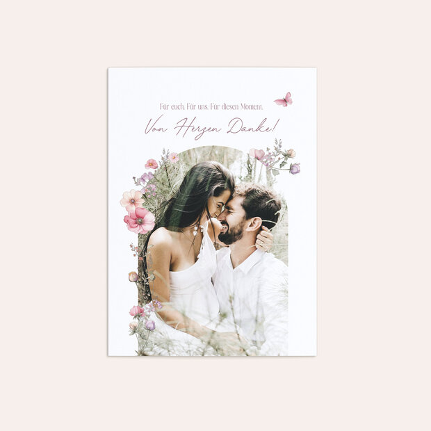 Danksagungskarte Hochzeit - Boho Bloom