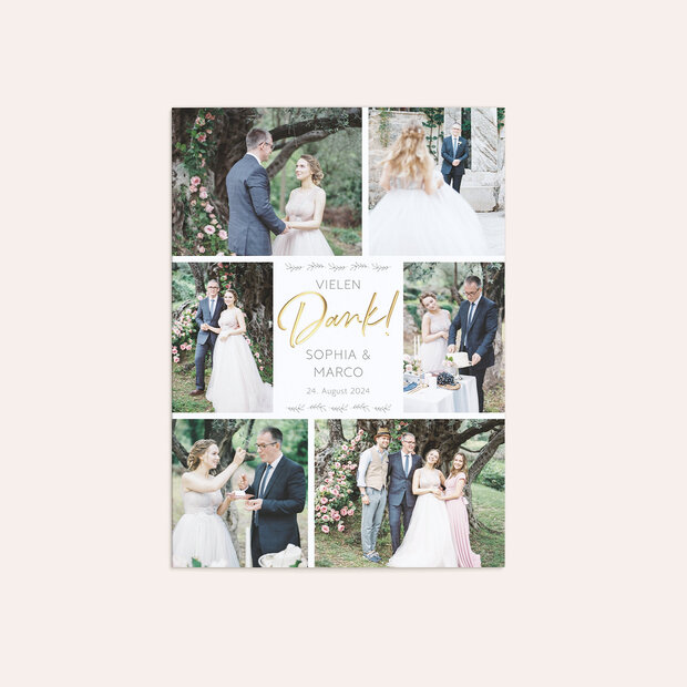 Danksagungskarte Hochzeit - Unser gemeinsames Glück
