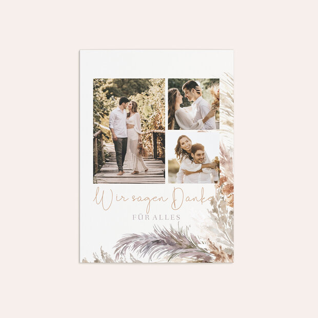Danksagungskarte Hochzeit - Federleichte Traumhochzeit