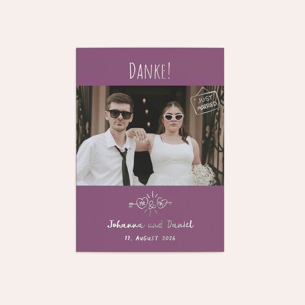 Danksagungskarte Hochzeit - Paarweise