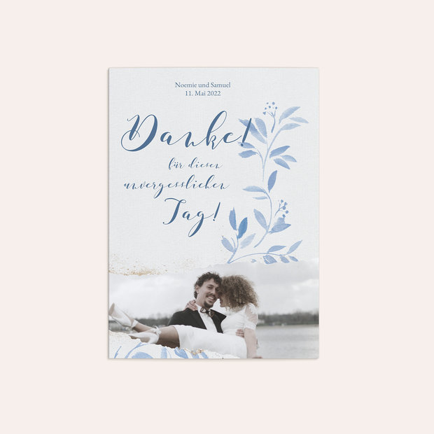 Danksagungskarte Hochzeit - Liebe lacht