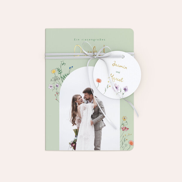 Danksagungskarte Hochzeit - Blütenkuss