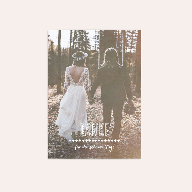 Danksagungskarte Hochzeit - Vintage Love
