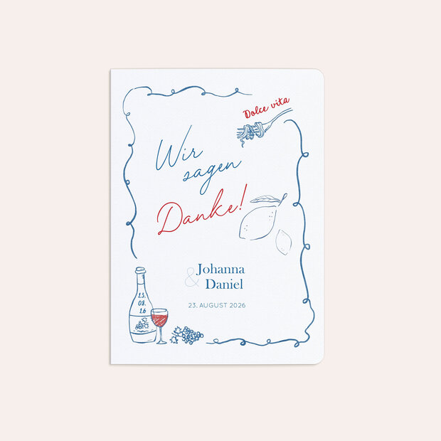 Danksagungskarte Hochzeit - Dolce Vita Italiana