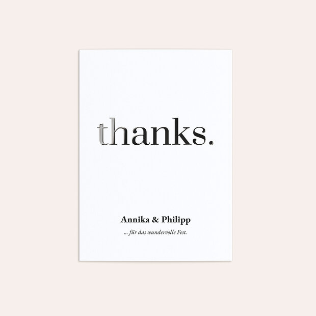 Danksagungskarte Hochzeit - Yes, I will