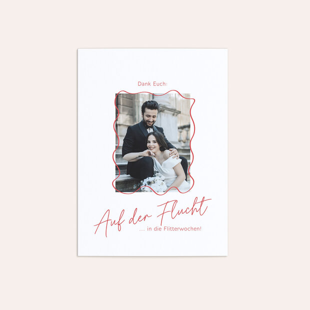 Danksagungskarte Hochzeit - Schicker Retro-Vibe