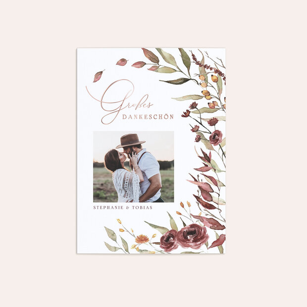 Danksagungskarte Hochzeit - Herbstlicher Traum