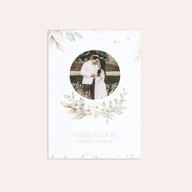 Danksagungskarte Hochzeit - Romantisches Versprechen