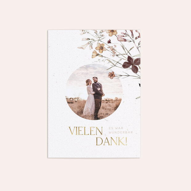 Danksagungskarte Hochzeit - Zärtliche Verbindung