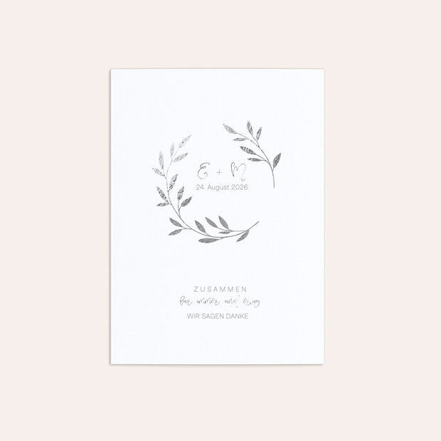 Danksagungskarte Hochzeit - Zweiglein