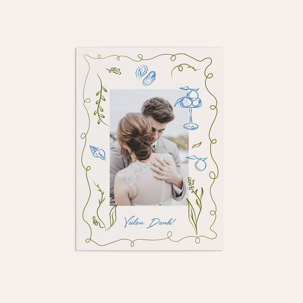 Danksagungskarte Hochzeit - Mediterranes Ambiente