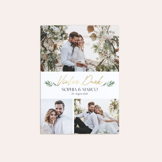 Danksagungskarte Hochzeit - Zartes Grün