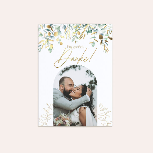 Danksagungskarte Hochzeit - Eukalyptusliebe