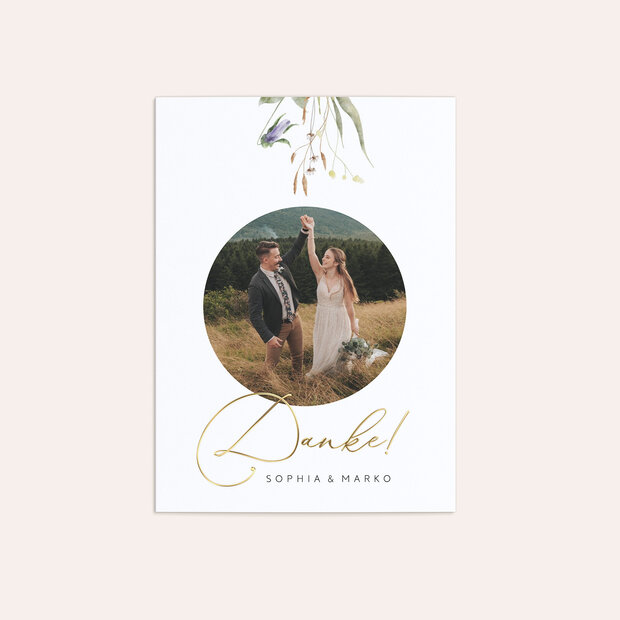 Danksagungskarte Hochzeit - Wildblumenwiese