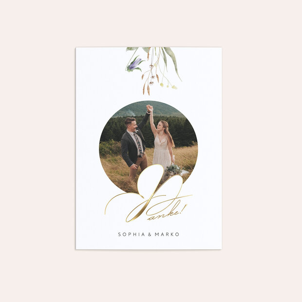 Danksagungskarte Hochzeit - Wildblumenwiese