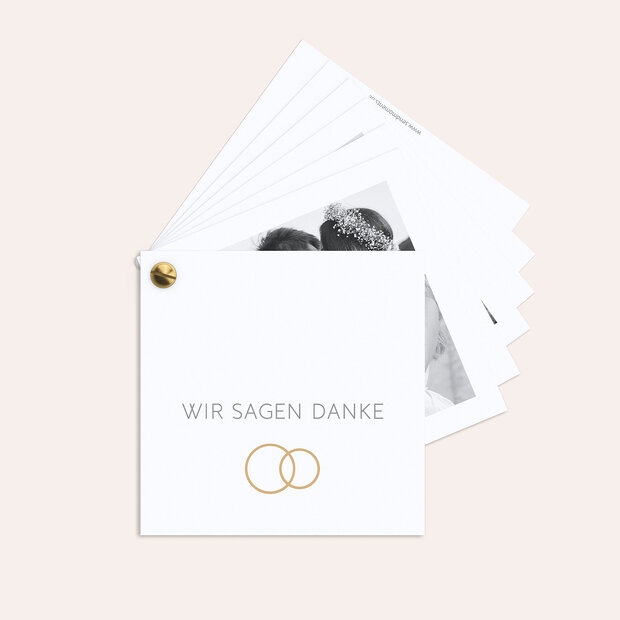Danksagungskarte Hochzeit - Zarte Blicke