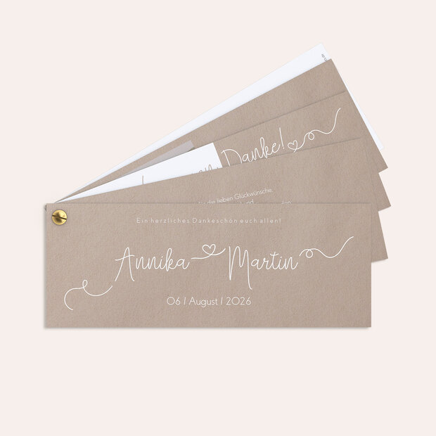 Danksagungskarte Hochzeit - Herzflug