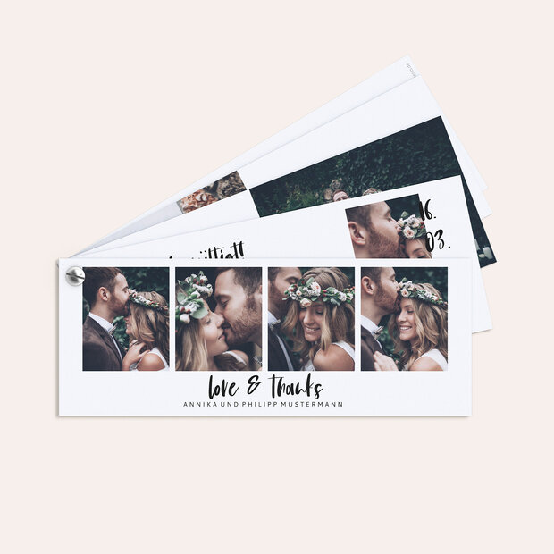 Danksagungskarte Hochzeit - Love & Joy