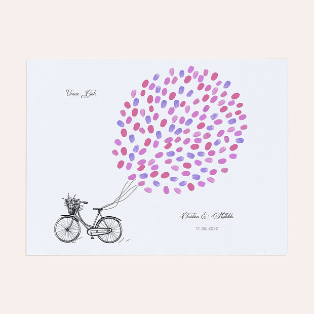 Fingerabdruckposter - Bicycle